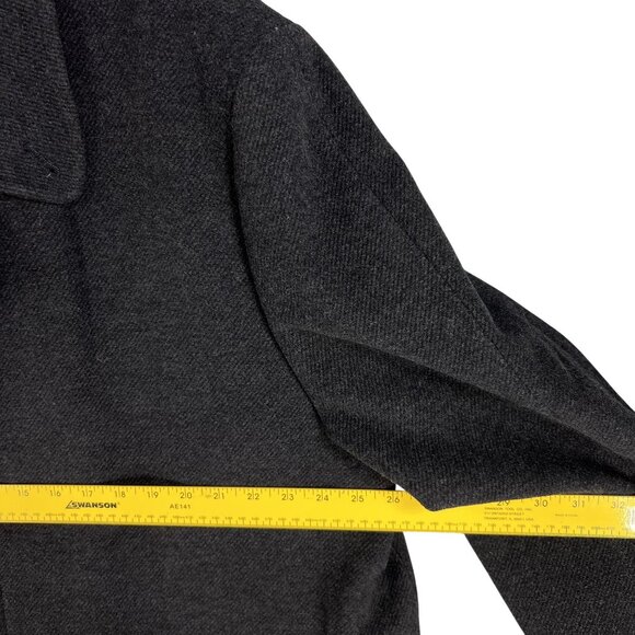 Gianfranco Ruffini Italy Mens 44 Cashmere Charcoal Gray Coat Soft Quiet Luxury - Picture 9 of 15